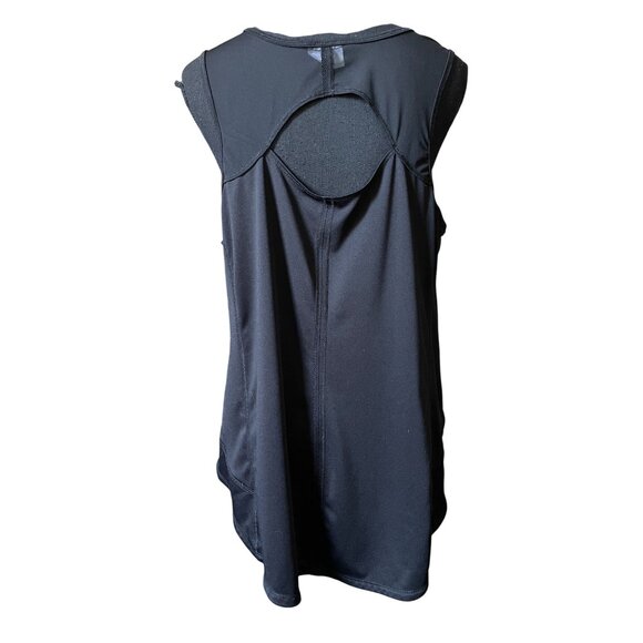 Danskin Now Dri More black mesh XXL tong tank athletic athleisure stretch open - Picture 3 of 7